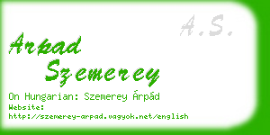 arpad szemerey business card