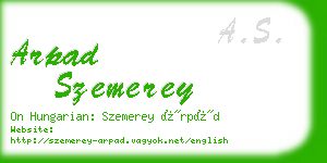 arpad szemerey business card